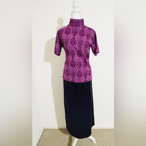 Requirements 100% Wool High-Waisted Purple Pencil Skirt Size PS